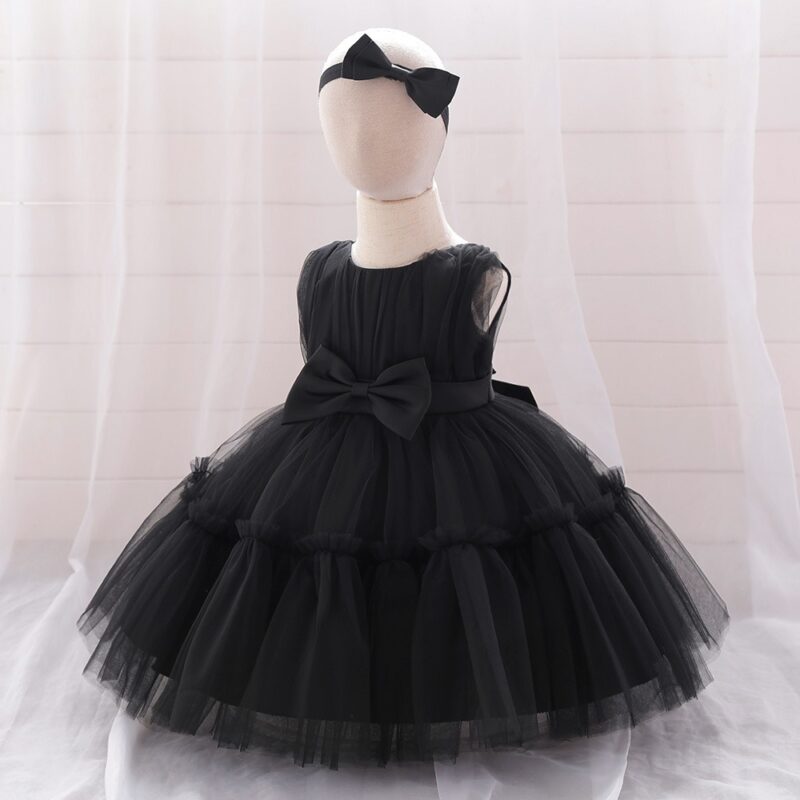 Children's mesh dress princess dress baby fluffy dress baby one year old wedding dress evening dress - Image 6