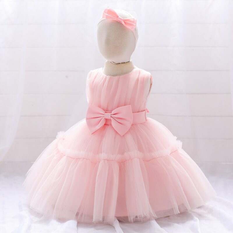 Children's mesh dress princess dress baby fluffy dress baby one year old wedding dress evening dress - Image 10