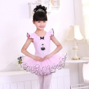 Sheer Ballet Girls' Tulle Dance Dresses | Performance Leotards 3-12 Years