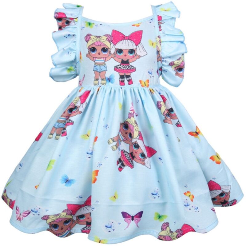 Baby Girls Dress Surprise Sleeveless Dolls Dress Children Costume Princess Party Dress - Image 3