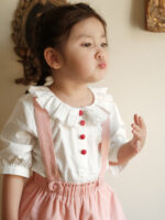 Sweet Spring Girls' Shirt-Shorts Combos | Medium Sleeve Two-Piece Sets