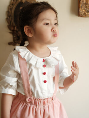 Sweet Spring Girls' Shirt-Shorts Combos | Medium Sleeve Two-Piece Sets