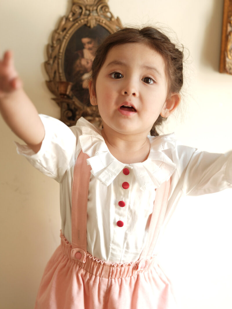 Sweet Spring Girls' Shirt-Shorts Combos | Medium Sleeve Two-Piece Sets - Image 3