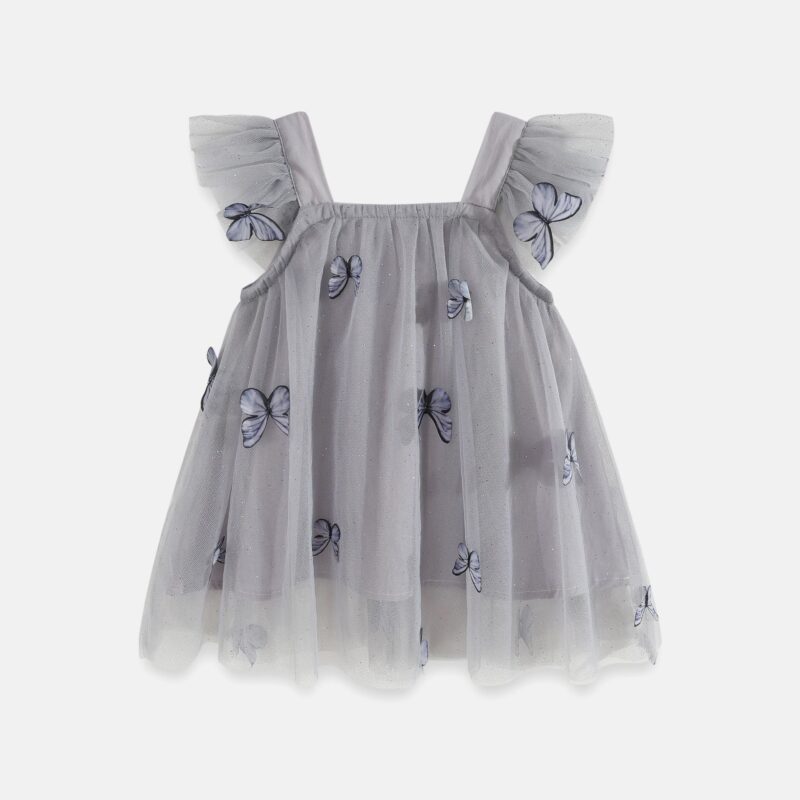 Flying sleeve suspender mesh skirt children suspender dress - Image 2