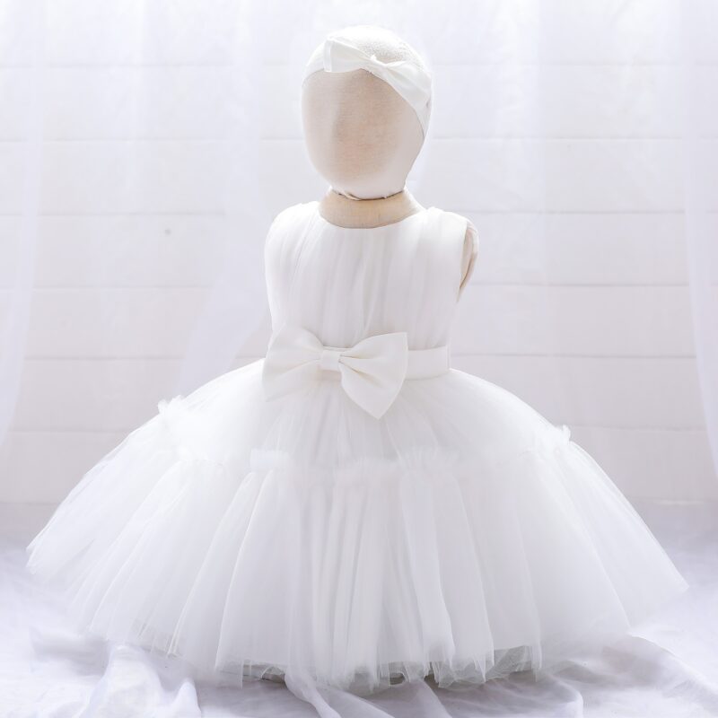 Children's mesh dress princess dress baby fluffy dress baby one year old wedding dress evening dress - Image 11