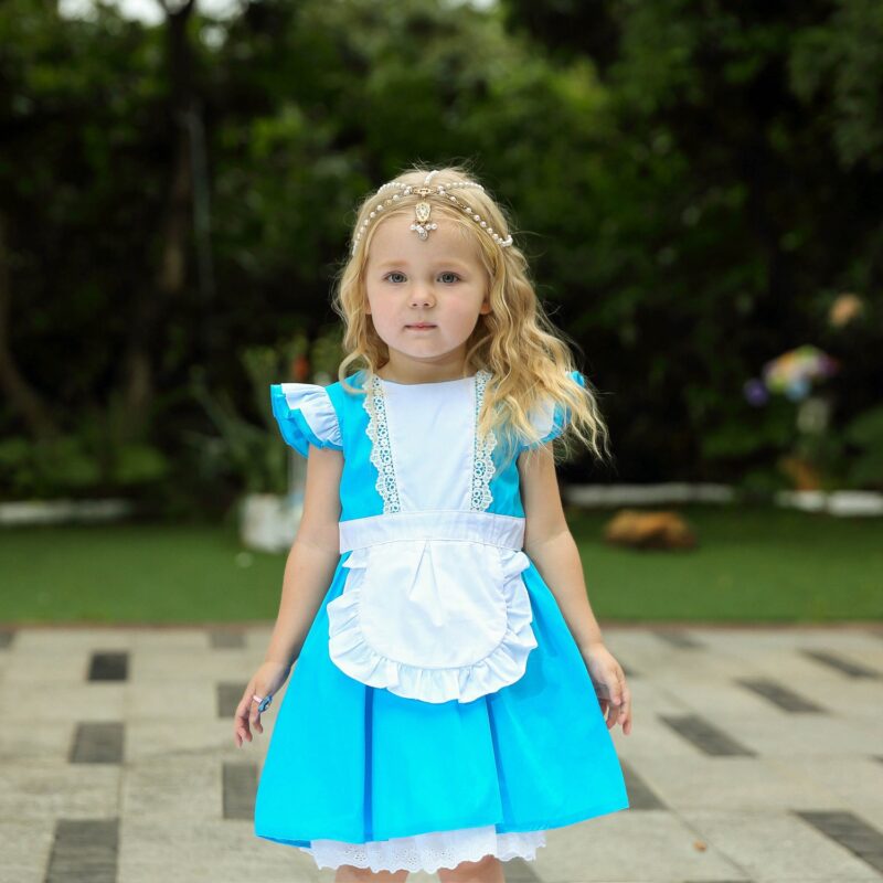Girl's Princess Dress Alice Cotton Dress Birthday Halloween Dress - Image 2