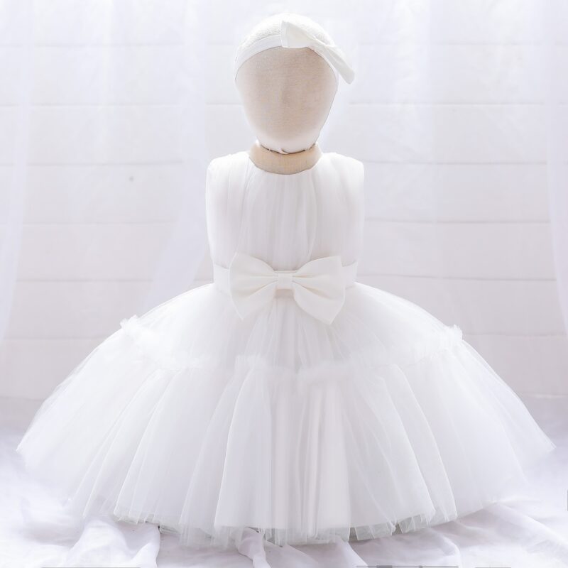 Children's mesh dress princess dress baby fluffy dress baby one year old wedding dress evening dress - Image 14