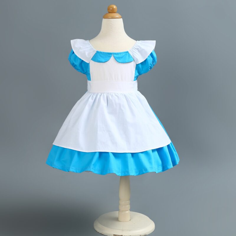 Girl's Princess Dress Alice Cotton Dress Birthday Halloween Dress - Image 6