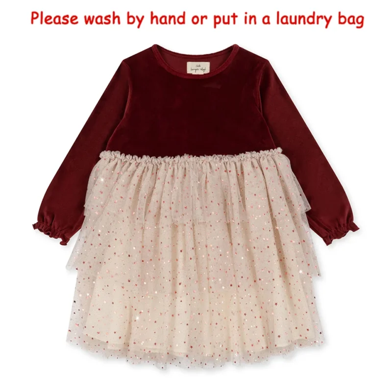 2024 Christmas KS Girls Princess Mesh Dress Kids Pretty Sequin Dresses Baby Cute Skirt Carnival Party Children Voile Dress Gifts - Image 16
