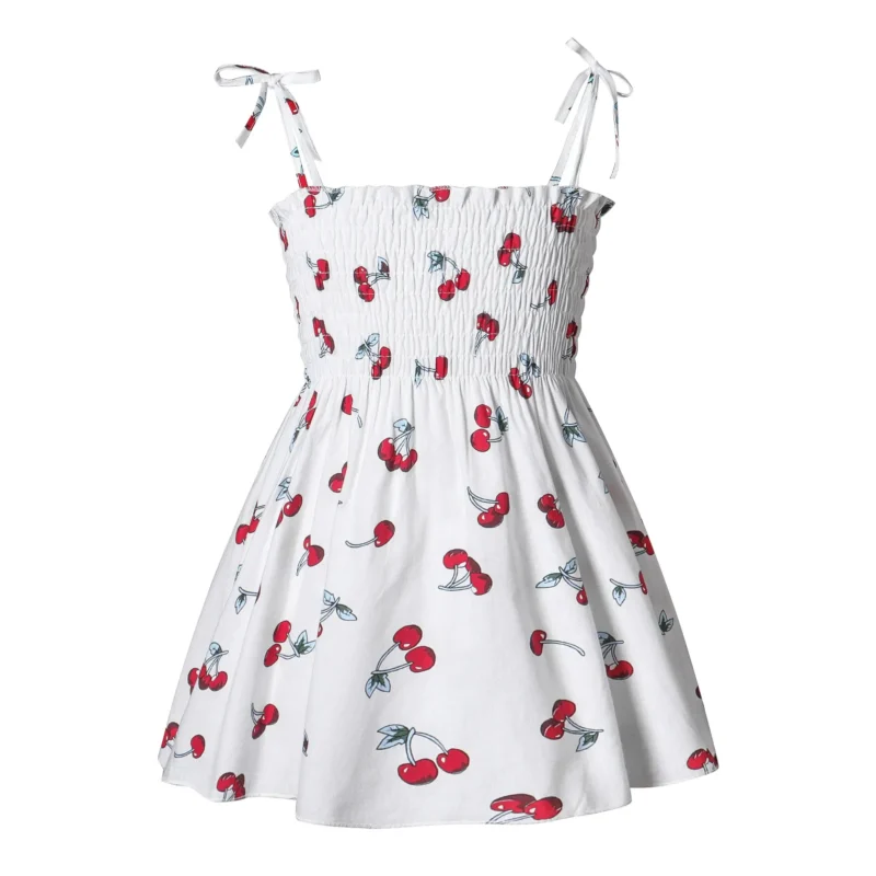 Baby Girl Summer Cotton Dress Children Fashion Dress Thin Girl Style Halter Skirt Children's Floral Skirt - Image 15