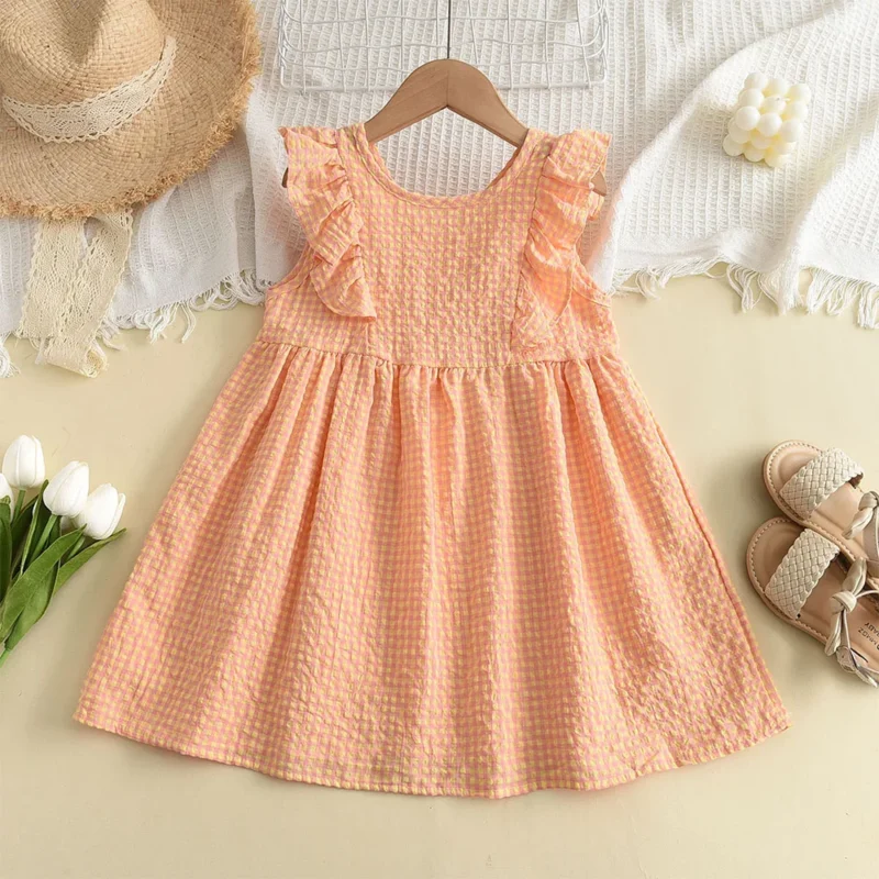 Bear Leader Girls Flower Embroidered Dress Summer Retro Flying Sleeve Princess Dresses Children Casual Clothes Fashion 2-6 Years - Image 22