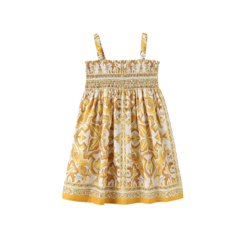 2025 Children Girls Casual Dress Floral Print Toddler Designer Clothes for Princess Party Fashion Elegant Keen-length Costume - Image 3