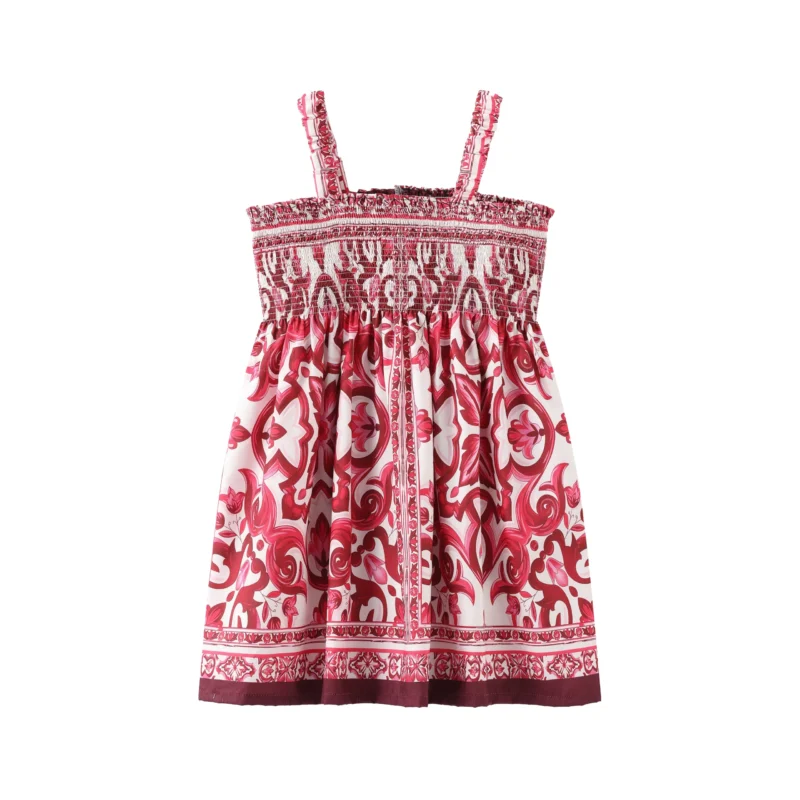 2025 Children Girls Casual Dress Floral Print Toddler Designer Clothes for Princess Party Fashion Elegant Keen-length Costume - Image 7
