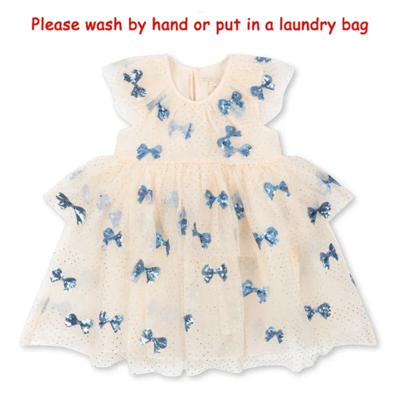 2024 Christmas KS Girls Princess Mesh Dress Kids Pretty Sequin Dresses Baby Cute Skirt Carnival Party Children Voile Dress Gifts - Image 28