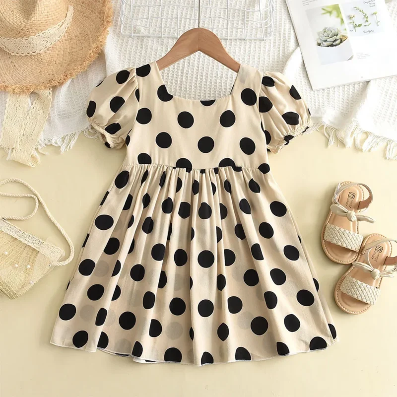 Bear Leader Girls Flower Embroidered Dress Summer Retro Flying Sleeve Princess Dresses Children Casual Clothes Fashion 2-6 Years - Image 19