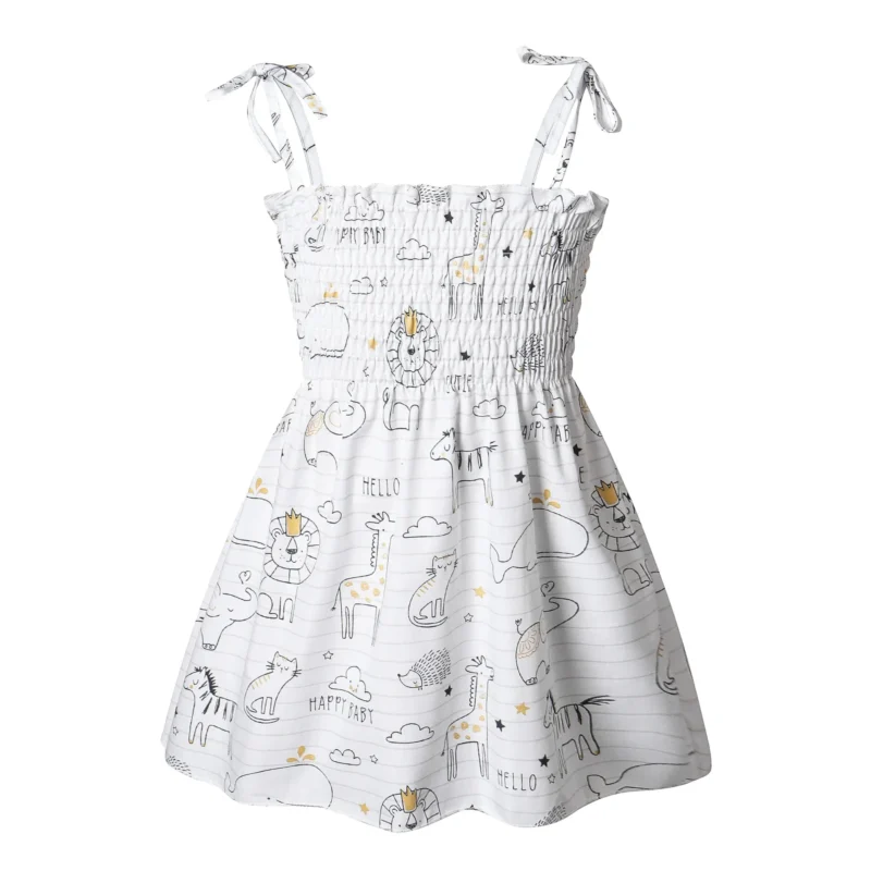 Baby Girl Summer Cotton Dress Children Fashion Dress Thin Girl Style Halter Skirt Children's Floral Skirt - Image 11