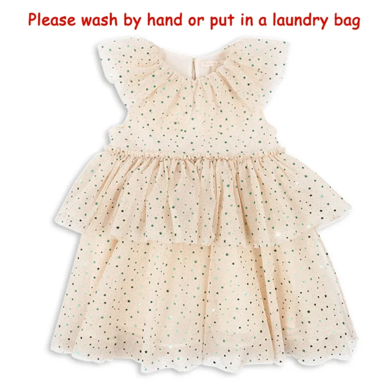 2024 Christmas KS Girls Princess Mesh Dress Kids Pretty Sequin Dresses Baby Cute Skirt Carnival Party Children Voile Dress Gifts - Image 12