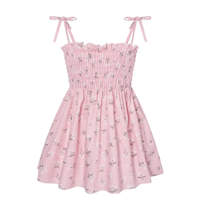 Baby Girl Summer Cotton Dress Children Fashion Dress Thin Girl Style Halter Skirt Children's Floral Skirt - Image 20