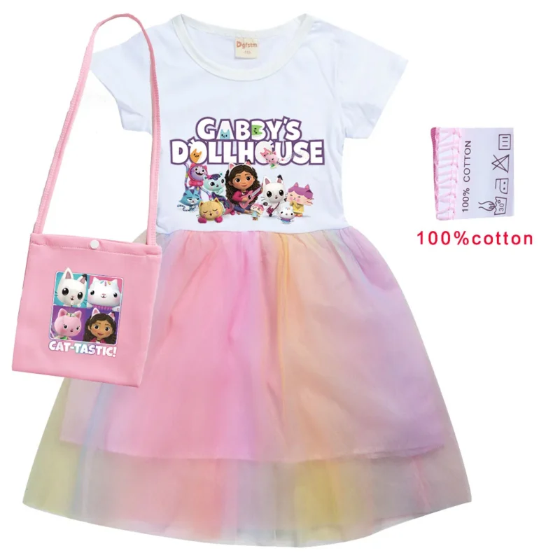 Vestido De Gabby Doolhouse Dress Girls Robe Gaby Chat Clothes Kids Summer Casual Dresses Children Sequin Princess Party Vestidos - Image 6