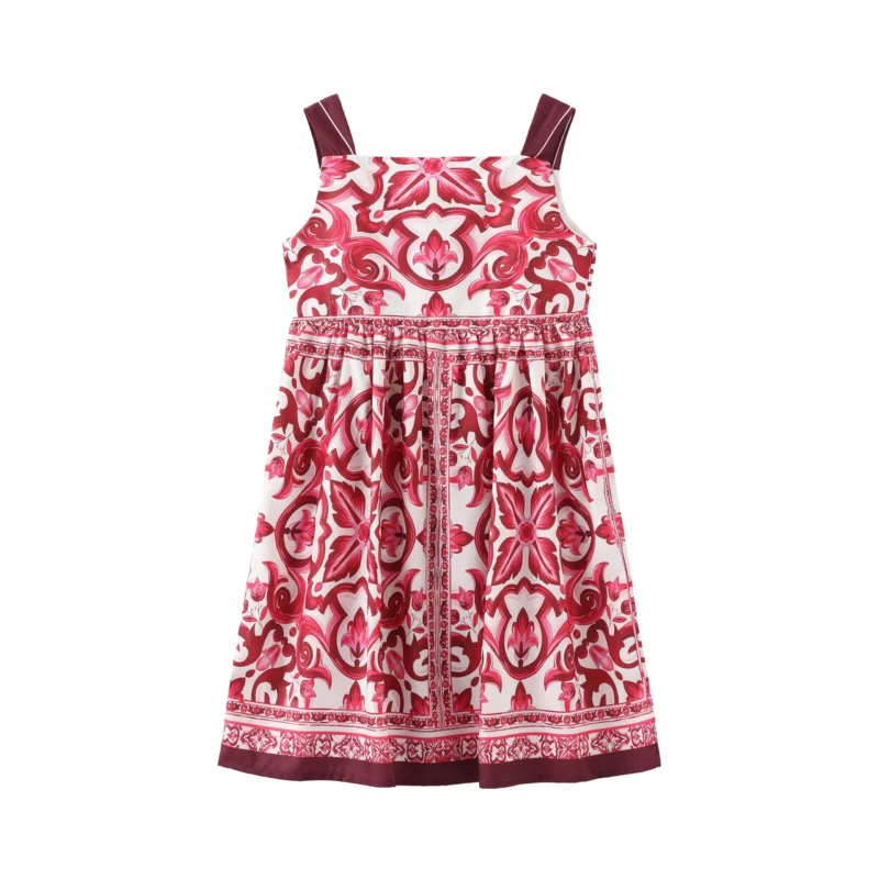 2025 Children Girls Casual Dress Floral Print Toddler Designer Clothes for Princess Party Fashion Elegant Keen-length Costume - Image 15
