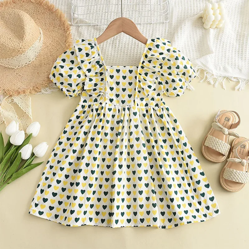 Bear Leader Girls Flower Embroidered Dress Summer Retro Flying Sleeve Princess Dresses Children Casual Clothes Fashion 2-6 Years - Image 10