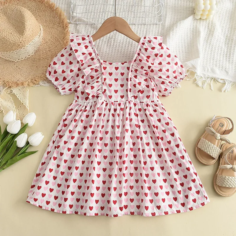 Bear Leader Girls Flower Embroidered Dress Summer Retro Flying Sleeve Princess Dresses Children Casual Clothes Fashion 2-6 Years - Image 18