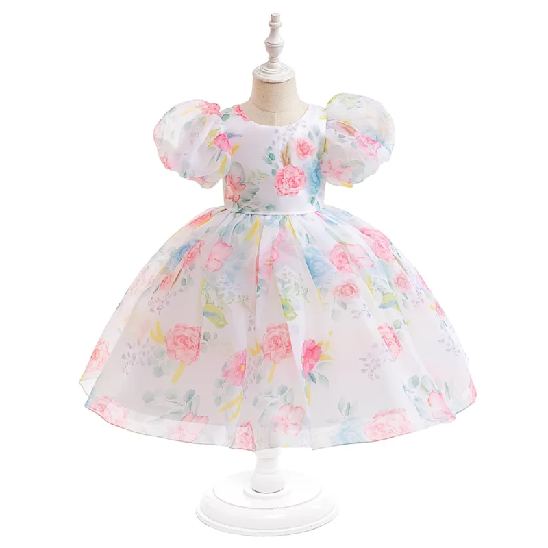 Child Evening Flower Pageant Vestidos Girls Princess Dress Lace Tulle Wedding Party Formal Bridesmaid Tutu Fluffy Prom Gown - Image 6