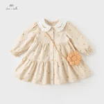 Dave Bella Festival Party Dresses for Girls Long Sleeve Floral Holiday Dresses 2025 Children robes de fête pour filles DB3236089
