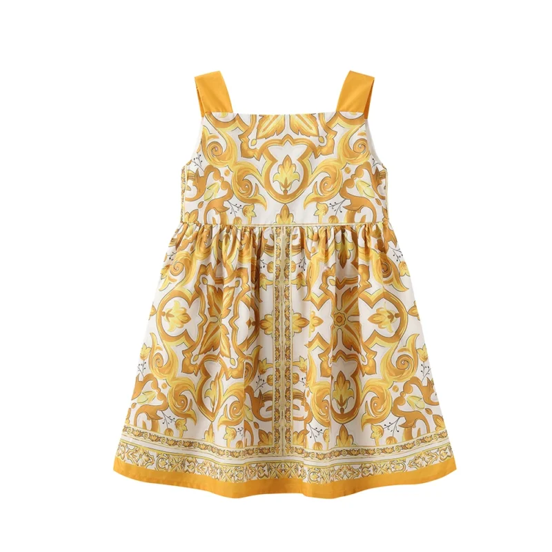 2025 Children Girls Casual Dress Floral Print Toddler Designer Clothes for Princess Party Fashion Elegant Keen-length Costume - Image 24
