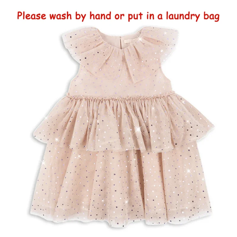 2024 Christmas KS Girls Princess Mesh Dress Kids Pretty Sequin Dresses Baby Cute Skirt Carnival Party Children Voile Dress Gifts - Image 15
