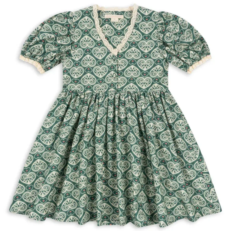 Retro Elegant Girl Dress 2025 Summer Fashion Lace Bow Girl Princess Dress Casual Mesh Children Dresses Baby Clothes - Image 9