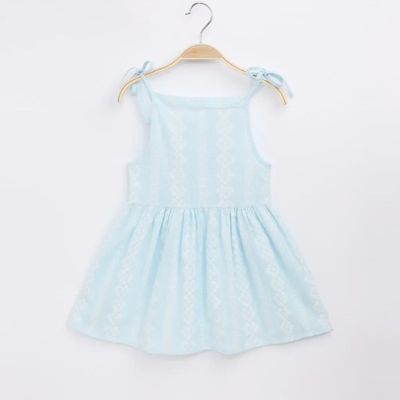 2025 Summer Girls Korean Version Strappy Dress Kids Pink Sleeveless Printed Dress Baby Cotton And Linen Casual Princess Dress - Image 13