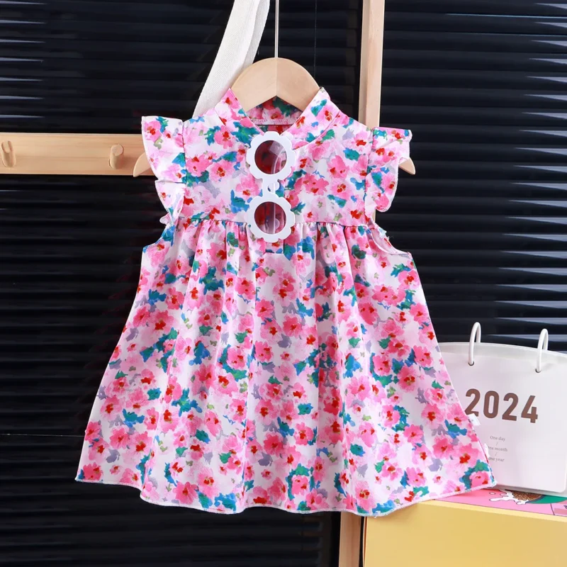 UNITIM 2025 Baby Girls Beach Dresses Summer Cotton Thin Soft Breathable Kids Girls Dress Children Girls Holiday A-Line Dress - Image 7